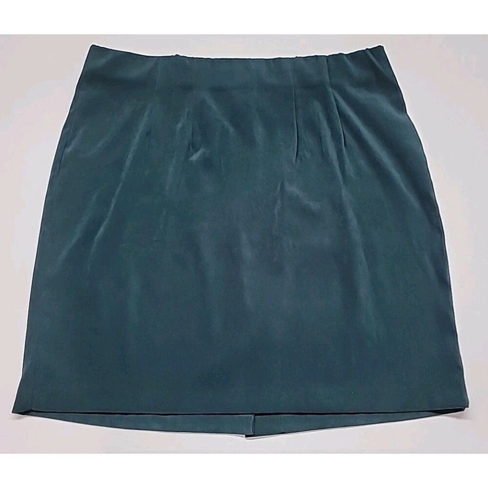 Avenue Forest Green Faux Suede Classic Pencil Skirt Women’s Plus Size 20
